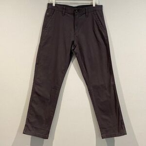 Weatherproof Dark Gray Straight Leg Pants with Elastic Waistband - Size 32 X 30
